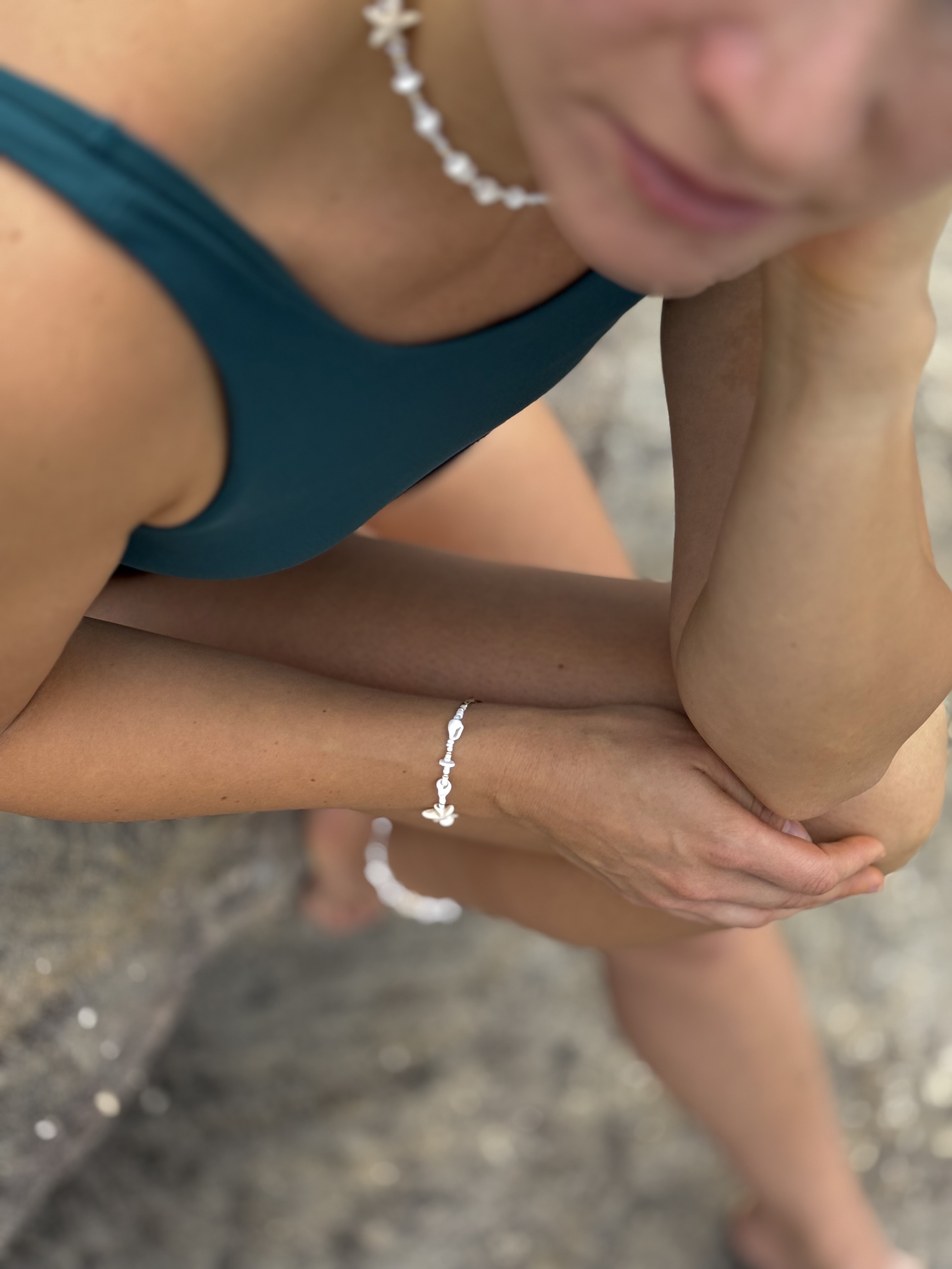 White Starfish Bracelet - Image 2